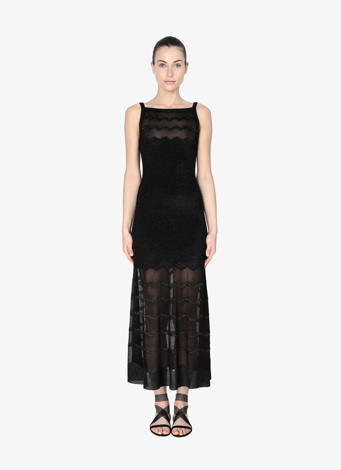 SLEEVELESS DRESS COTILLON BLACK ALAÏA BLACK  SLEEVELESS DRESS COTILLON BLACK